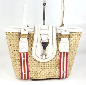 ⬇️ $25 Chaps Straw Double Handle Handbag Purse